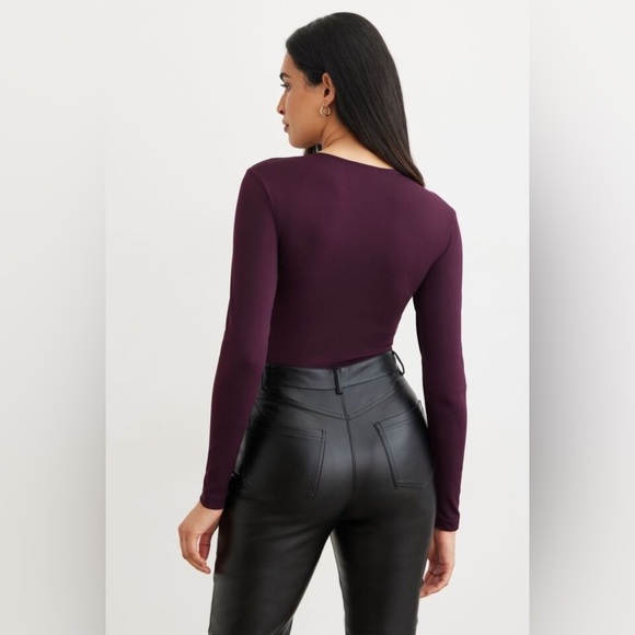 DYNAMITE | BNWT Sculpt long sleeve deep V neck body suit | size large - Picture 2 of 12